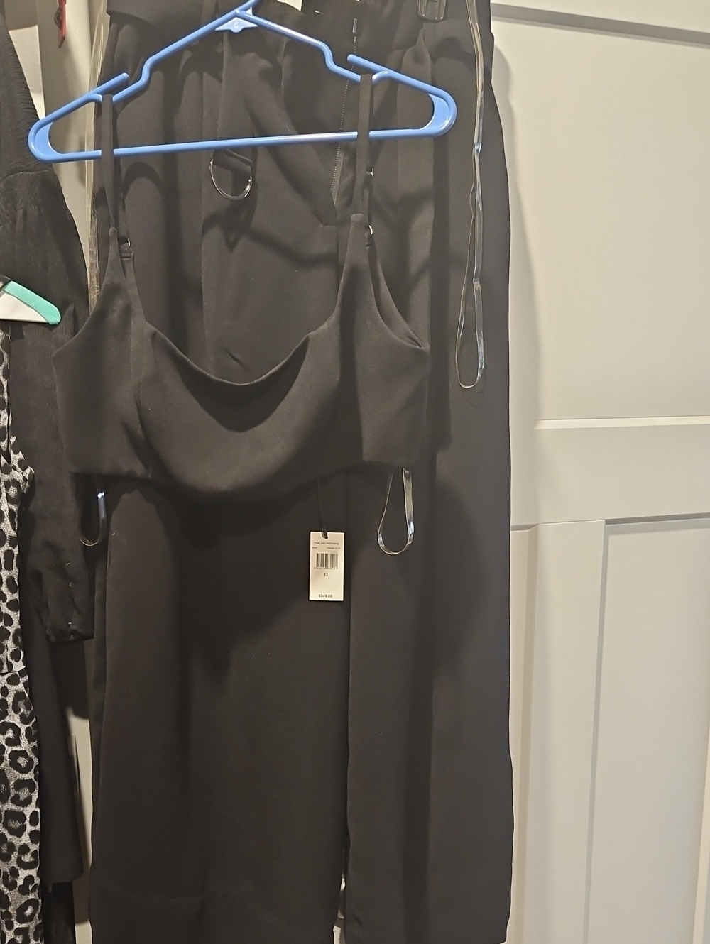 Black Women's Top And Wide Leg Pants
